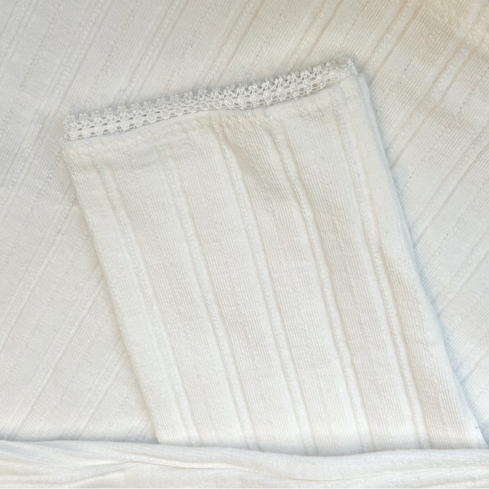 NWT J. Crew Ivory Pointelle Long-Sleeve T-Shirt, Small - Picture 12 of 14